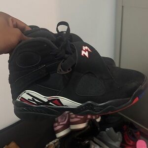 Jordan Kids Black and Red Sneakers